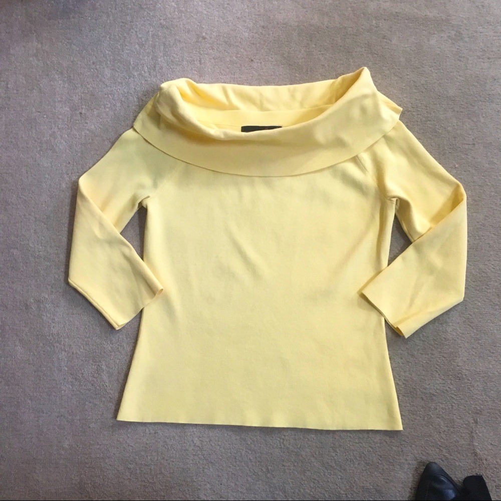 Willi Smith Yellow Knit Top Size Large